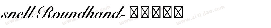 snell Roundhand字体转换